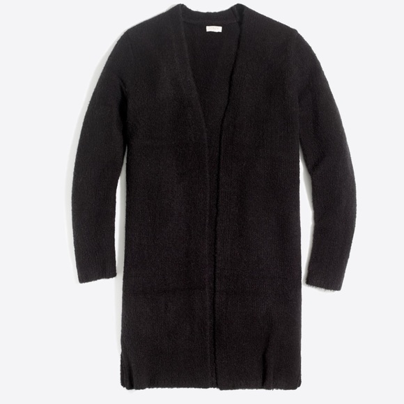 J. Crew Women's Black Open Front Car-coat sweater - Picture 1 of 9